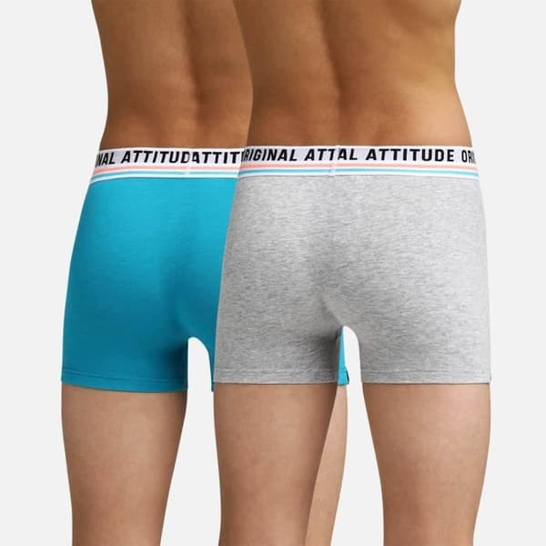 Förpackning med 2 pojkar boxershorts i stretchig bomull - DIM - Original - Standardsnitt - Jaquard midjeband