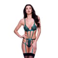Miniatyrbillede 2 af 4: Undertøj Sæt Baci Lingerie Lace Teddy Grøn (M/L)