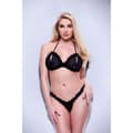 Miniatyrbillede 2 af 4: Undertøj Sæt Baci Lingerie Crotchless G- Sort 2 Dele (M/L)