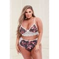 Miniatyrbillede 2 af 4: Blonde Undertøj Sæt Baci Lingerie Floral & Lace Grå (XL)