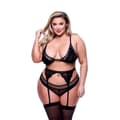 Miniatyrbillede 2 af 5: Undertøj Sæt Baci Lingerie Sort 3 Dele (Queen)