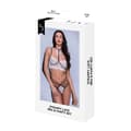 Miniatyrbillede 1 af 5: Undertøj Sæt Baci Lingerie Strappy Lace Hvid Sort/Hvid 2 Dele (S/M)