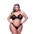 Miniatyrbillede 1 af 4: Undertøj Sæt Baci Lingerie Crotchless G- Sort 2 Dele (Queen size)