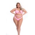 Miniatyrbillede 1 af 2: Undertøj Sæt Pink Lipstick Pink (XL)