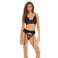Miniatyrbillede 1 af 6: Undertøj Sæt Bombshell Boudoir Sort (L)