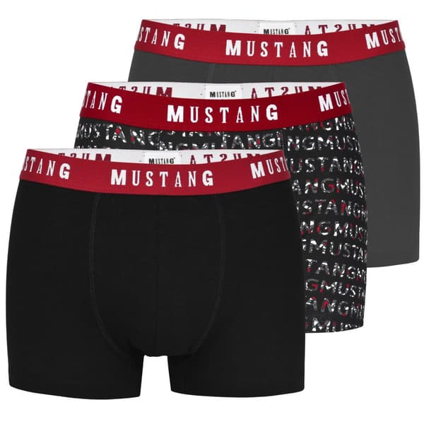 MUSTANG Sorte Herre Boxershorts - 6-pak - Holdbar Elastisk Komfortabel Let Blød - Herre Boxershorts Undertø
