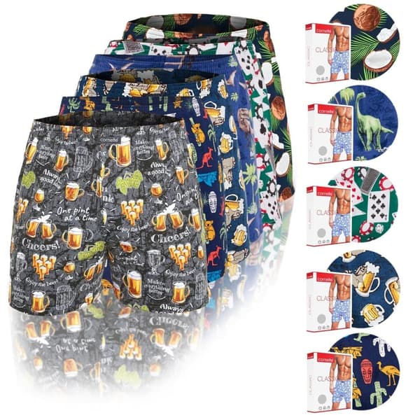 Cornette 100% Bomuld Boxershorts Til Mænd - 6pak - Luftig - Løs - Blød - Boxershorts Bomuldsundertøj Til Mænd