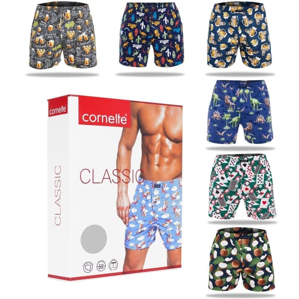 Cornette 100% Bomuld Boxershorts Til Mænd - 6pak - Luftig - Løs - Blød - Boxershorts Bomuldsundertøj Til Mænd