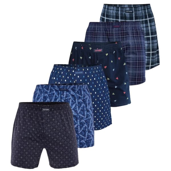 Cornette 100% Bomuld Boxershorts Til Mænd - 6pak - Luftig - Løs - Blød - Boxershorts Bomuldsundertøj Til Mænd