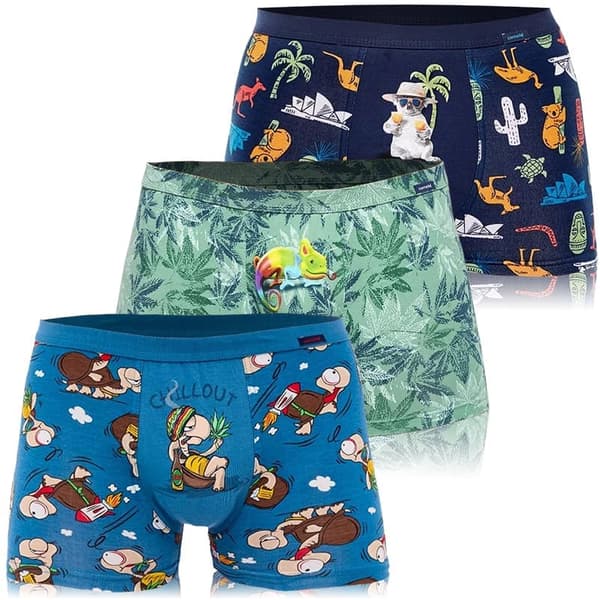 CORNETTE Svart Boxerkalsonger Mäns - 3pak  - Hållbar Elastisk Bekväm Lätta Mjuk -  Boxershorts För Män  Underkläder