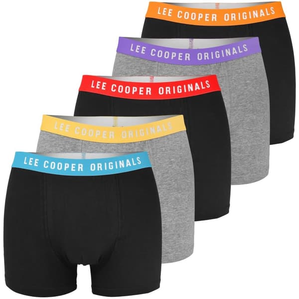 LEE COOPER - Förstklassiga Mäns Underkläder - 5pak - Högkvalitativ Klassisk Bekväm Mjuk Lätta - Premium Boxerkalsonger HerrBoxershorts Bomull