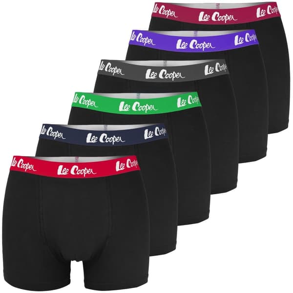 LEE COOPER - Förstklassiga Mäns Underkläder - 6pak - Högkvalitativ Klassisk Bekväm Mjuk Lätta - Premium Boxerkalsonger HerrBoxershorts Bomull
