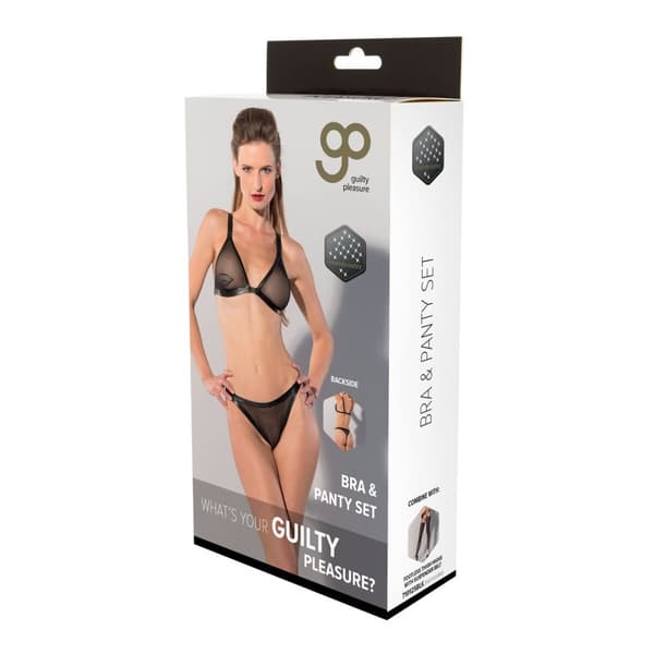 Set med underkläder Guilty Pleasure Svart (XL)