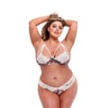 Miniatyrbild 1 av 4: Set med underkläder Open Back Baci Lingerie Floral & Lace Grå (XL)
