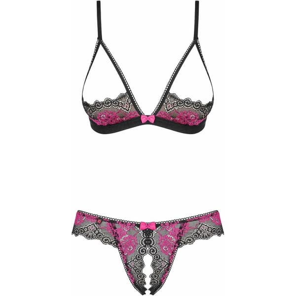 Set med underkläder Obsessive Tulia Svart L/XL