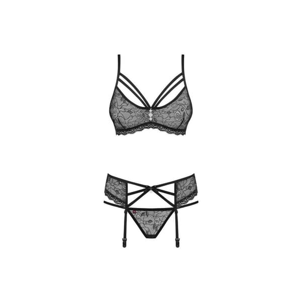 Set med underkläder Obsessive 818-SEG-1 Svart L/XL