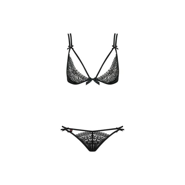 Set med underkläder i läder Obsessive Intensa set Svart L/XL