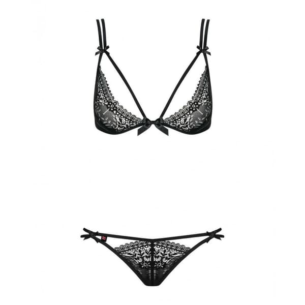 Set med underkläder i läder Obsessive Intensa set Svart L/XL