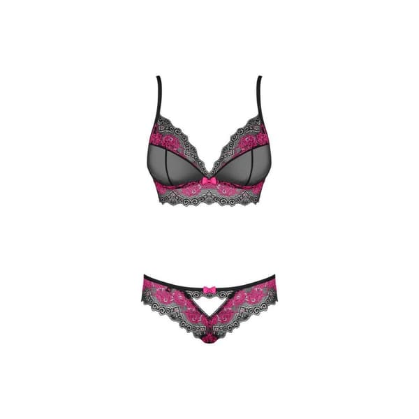 Set med underkläder Obsessive Tulia Svart L/XL