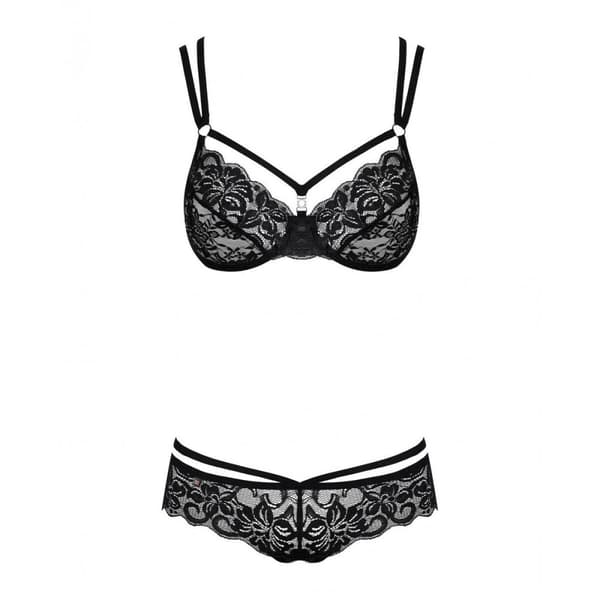Set med underkläder Obsessive 860 Svart S/M