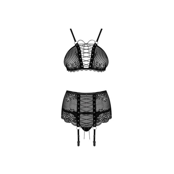 Set med underkläder Obsessive Basitta Svart S/M