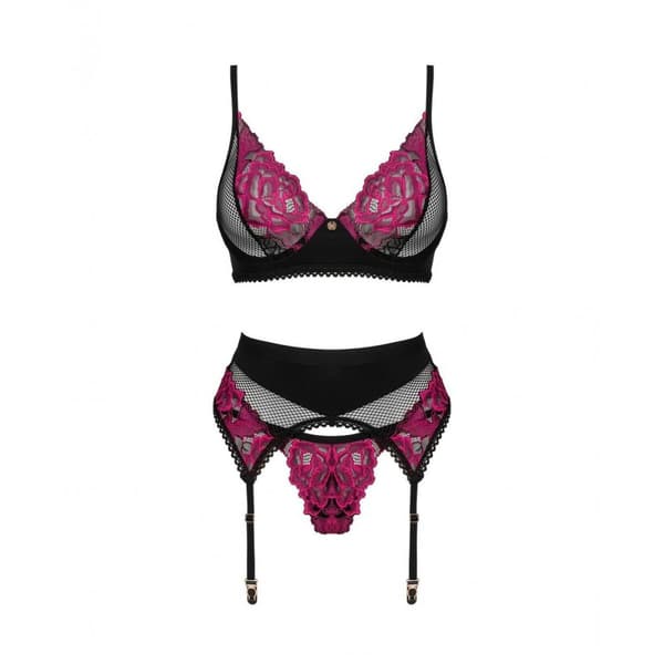 Set med underkläder Obsessive Svart M/L