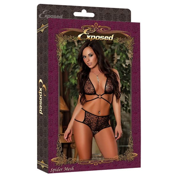 Set med underkläder Exposed Svart (L/XL)