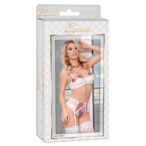 Set med underkläder Exposed Rosa Kräm (L/XL)