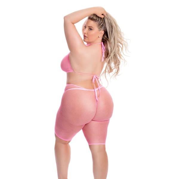 Set med underkläder Pink Lipstick Rosa (XL)