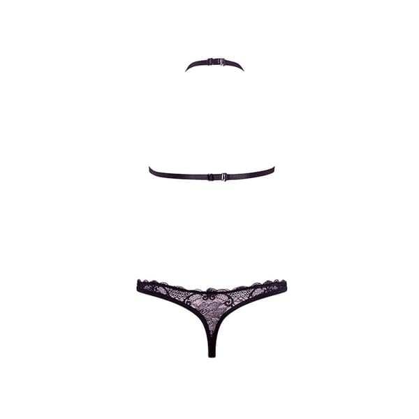 Set med underkläder Barely Bare Svart One size