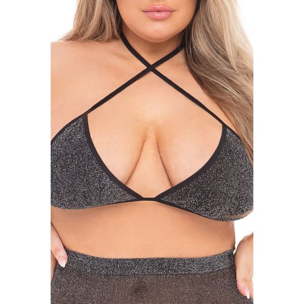 Set med underkläder Pink Lipstick Svart (XL)