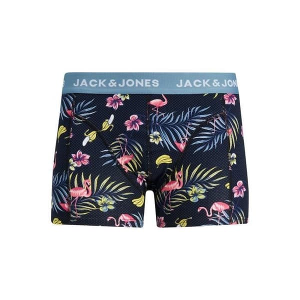 Boxers - Jack &amp; Jones - Blomma Fågel - 3-pack - Svart - XL - 95% Bomull