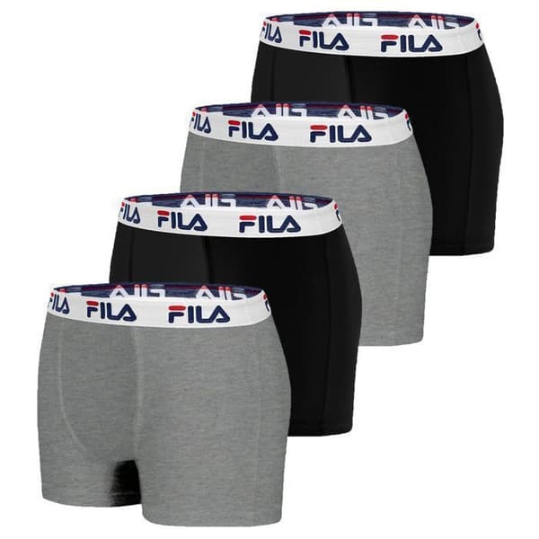 Boxershorts herr FILA FU5016 - Paket med 4 svarta, grå - Bekväm och stretchig