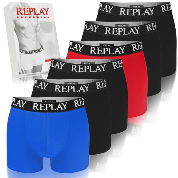 REPLAY 6-pack boxers för män - Set av bomullsunderkläder för män