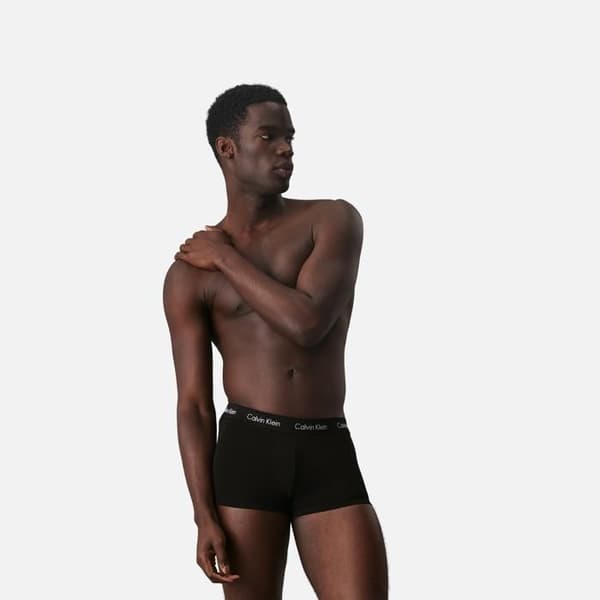 Shorty herr - CALVIN KLEIN - Pack av 3 - Svart - 95% bomull - Vävd logobälte
