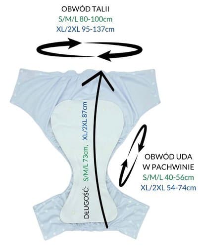 Vattentäta trosor, blöjbyxor för vuxna - ANCHORS XL/2XL