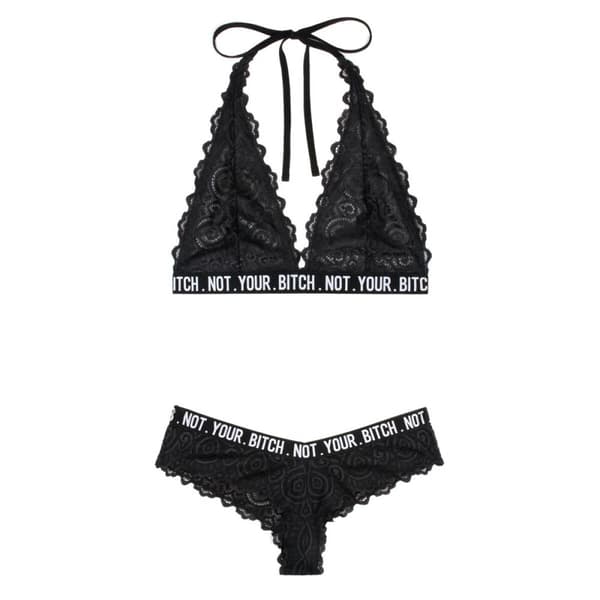 Set med underkläder Fantasy Lingerie Svart (L/XL)
