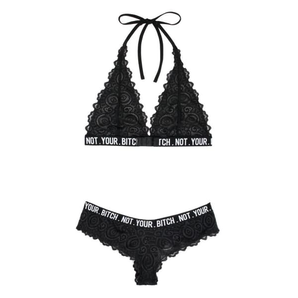 Set med underkläder Fantasy Lingerie Svart (L/XL)