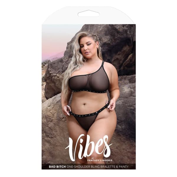 Undertøj Sæt Fantasy Lingerie Sort (Queen size)