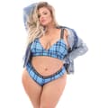 Miniatyrbillede 1 af 5: Undertøj Sæt Fantasy Lingerie Blå (Queen size)