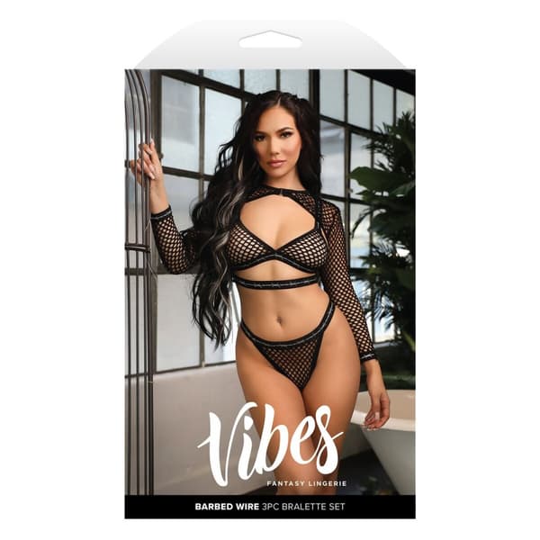 Alusvaatesetti Fantasy Lingerie Musta (M/L)
