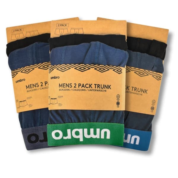 UMBRO Herrunderkläder – 6-pack = 7 dagars komfort – Extra Bekväma & Ingen Skav – Boxershorts i 95% Bomull