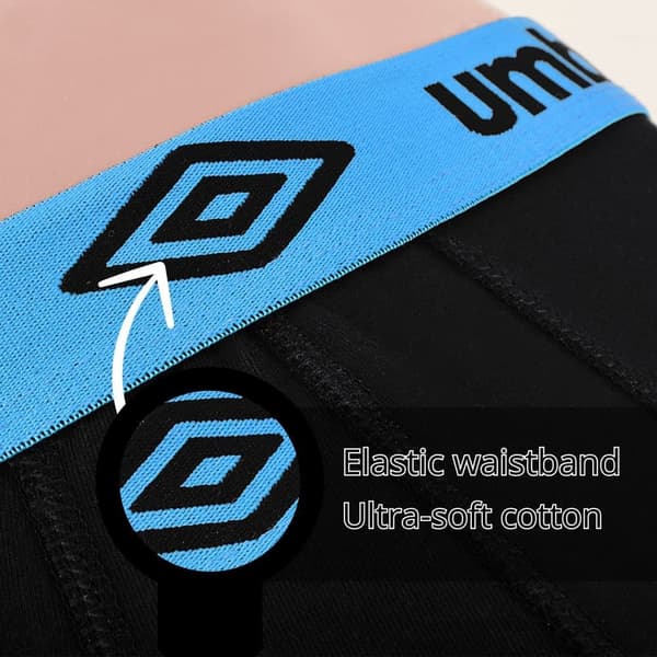 UMBRO Miesten Boxerit – 6-pack = 7 Päivää Mukavuutta – Superpehmeät & Hengittävät – Täydellinen Istuvuus