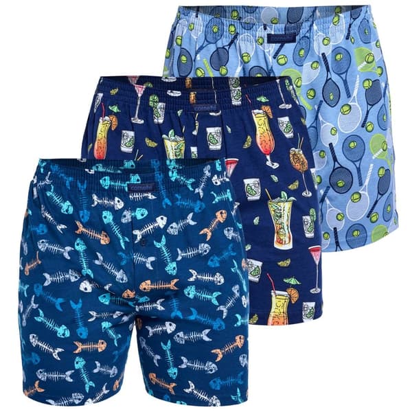 Cornette 3-pack - Boxershorts i bomull för män, lösa byxor för män