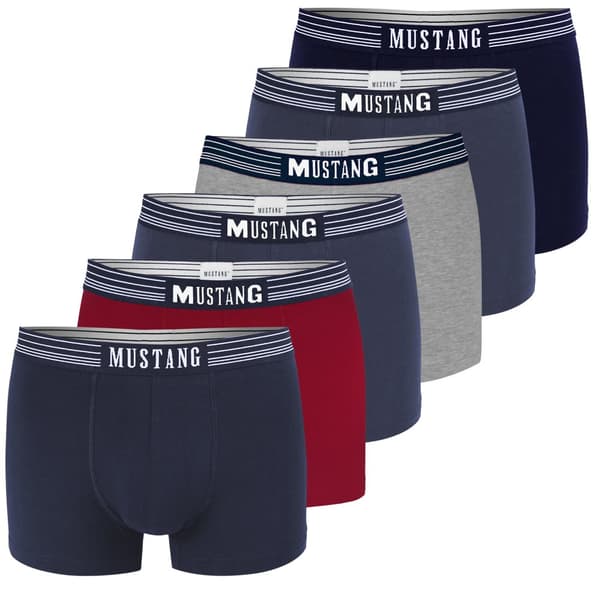 Mustang 6-pack - Boxershorts i bomull för män, byxor för män