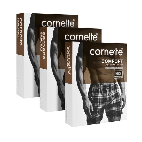 Cornette 3-pack - Løse boksershorts til mænd af bomuld, bukser til mænd