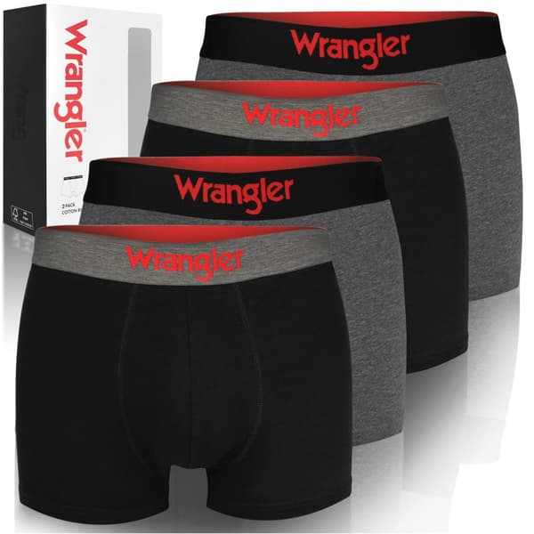 Wrangler 4-pack - Boxershorts i bomull för män, byxor för män