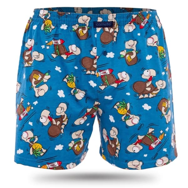 Cornette boxershorts i bomuld til mænd med dyremotiver, sæt med 5 stk.