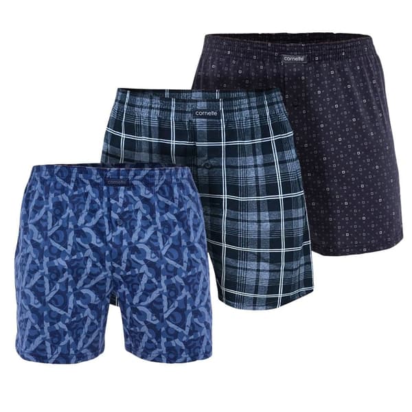 Boxershorts Cornette, lösa, bomull, BM002, komfort, 3 delar