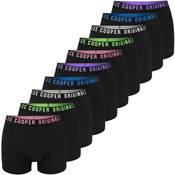 Lee Cooper 10-pack - Miesten puuvillaiset bokserit, miesten housut, housut miehille